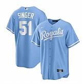 Men's Kansas City Royals #51 Brady Singer Light Blue Stitched Baseball Jersey Dzhi,baseball caps,new era cap wholesale,wholesale hats